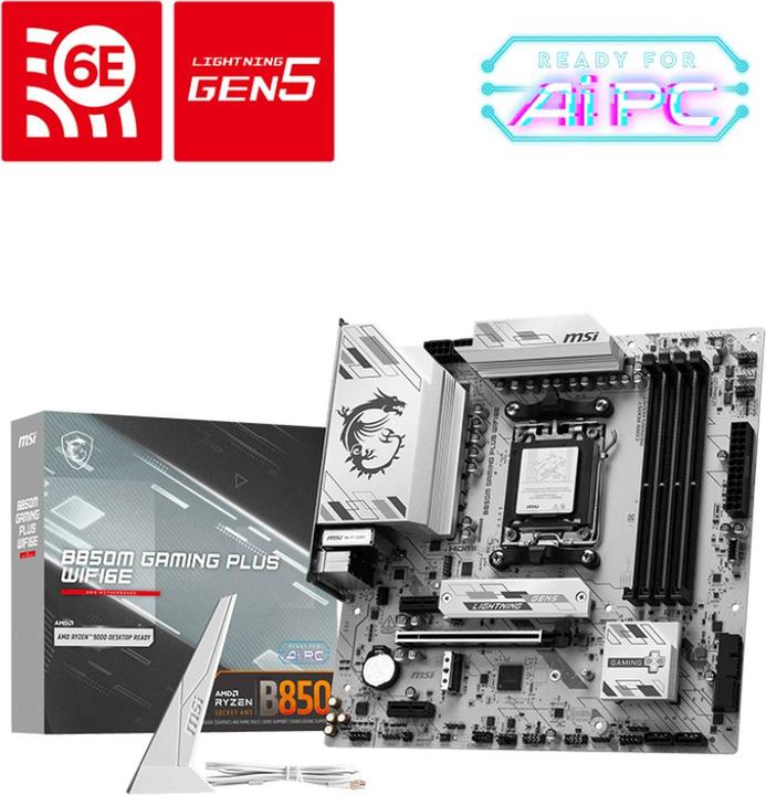 Immagine prodotto MSI B850M Gaming Plus Wifi6E (B850,AM5,mATX,DDR5) (AM5, AMD B850, mATX)