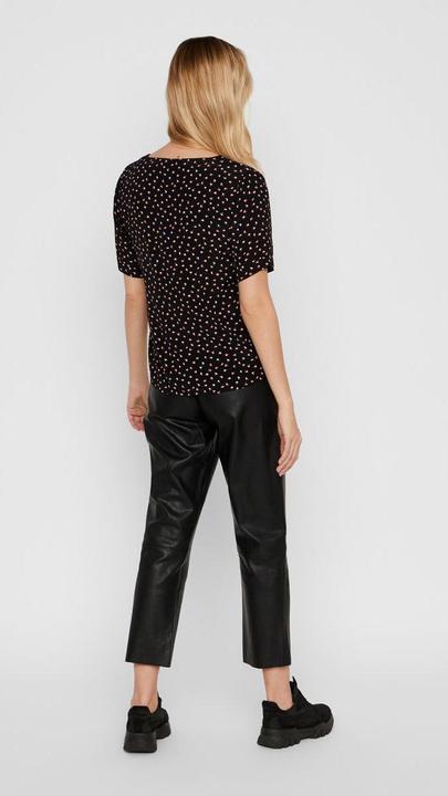 Actual product image Pieces Printed viscose blouse with short sleeves (S)