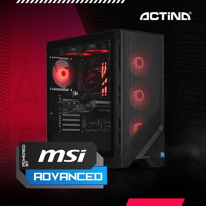Actual product image Action .Actina Gaming GameOn (Intel Core i5-14600KF, 32 GB, 1000 GB, GeForce RTX 4070 Ti Super)