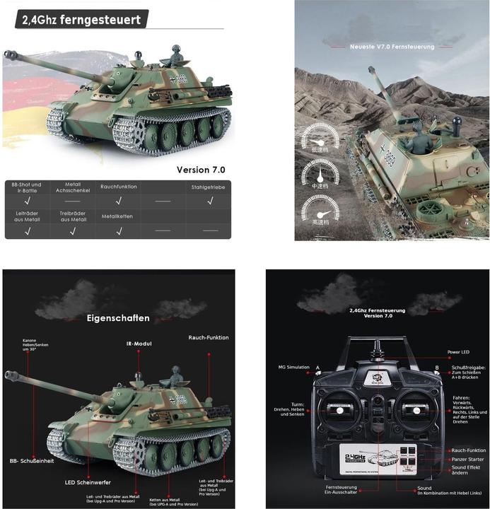 Produktbild Es-toys Heng Long RC Panzer Jagdpanther Pro (RTR Ready-to-Run)