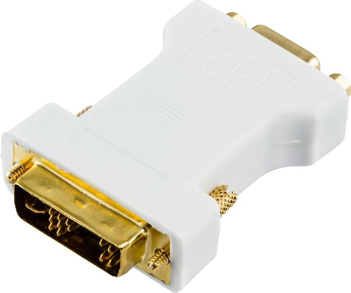 Produktbild Deltaco DVI adapter analog - VGA ha - ho vit (1 m)