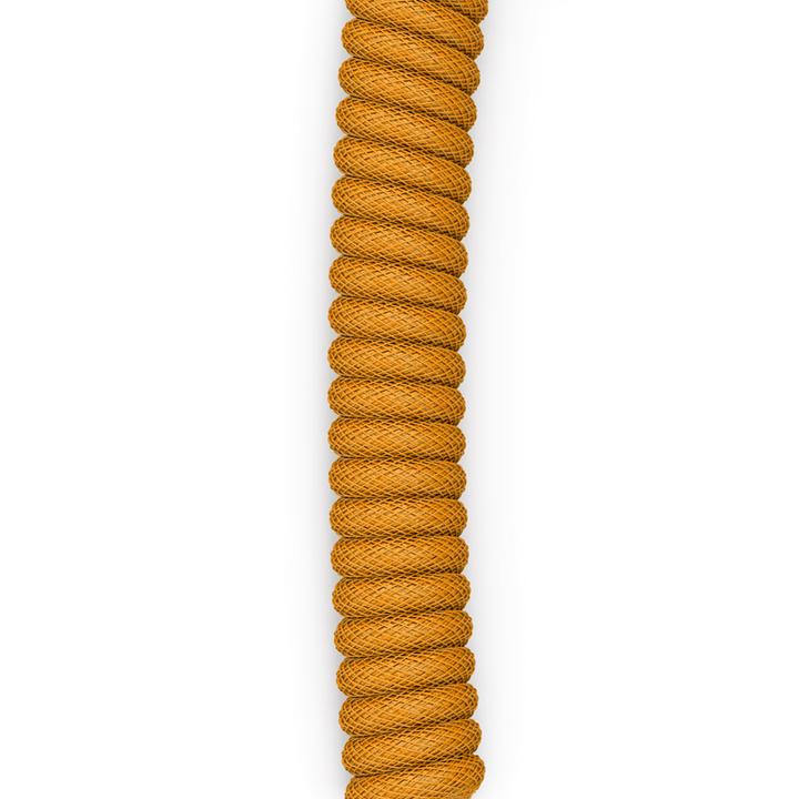 Actual product image Glorious PC Gaming Race Coiled Cable Glorious Gold, USB-C auf USB-A Spiralkabel