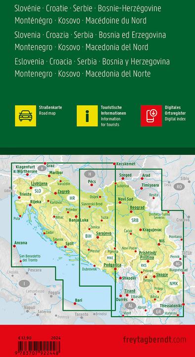 Immagine prodotto Slovenia - Croazia - Serbia - Bosnia-Erzegovina - Montenegro - Kosovo - Macedonia del Nord