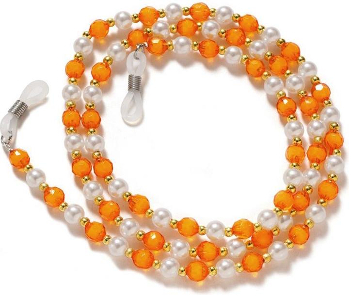 Hurtel A chain for glasses, beads, an orange pendant