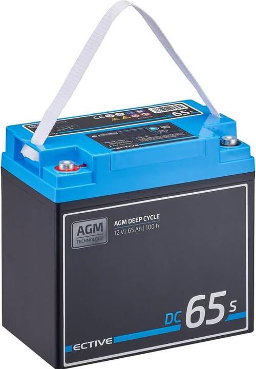 Produktbild Ective Deep Cycle AGM Versorgungsbatterie 12V 65Ah m Display Batterie Wohnmobil (12 V, 65 Ah)