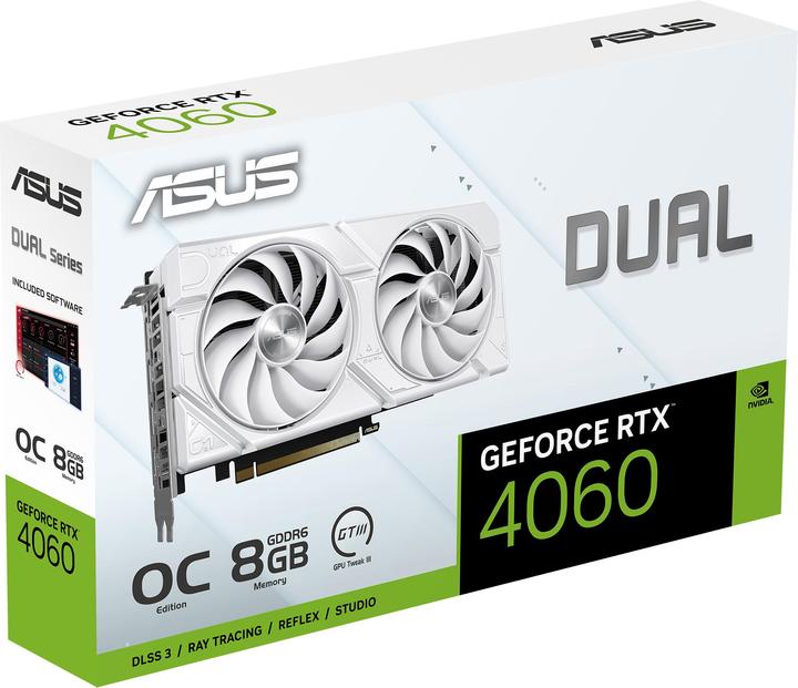 Image du produit ASUS Dual GeForce RTX 4060 EVO OC White (8 Go)