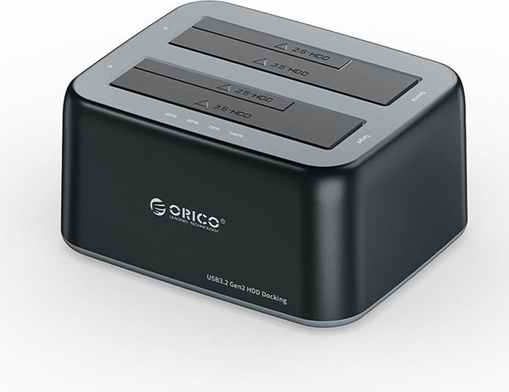 Actual product image Orico HDD / SSD Docking Station 6829C3 2-Drive for SATA 2.5inch / 3.5inch, Black