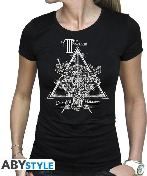 ABYstyle HARRY POTTER - Tshirt Deathly Hallows woman SS black - basic