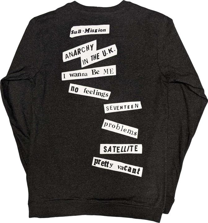 Actual product image Sex Pistols Adult 100 Club Back Print Long Sleeve T-shirt (L)