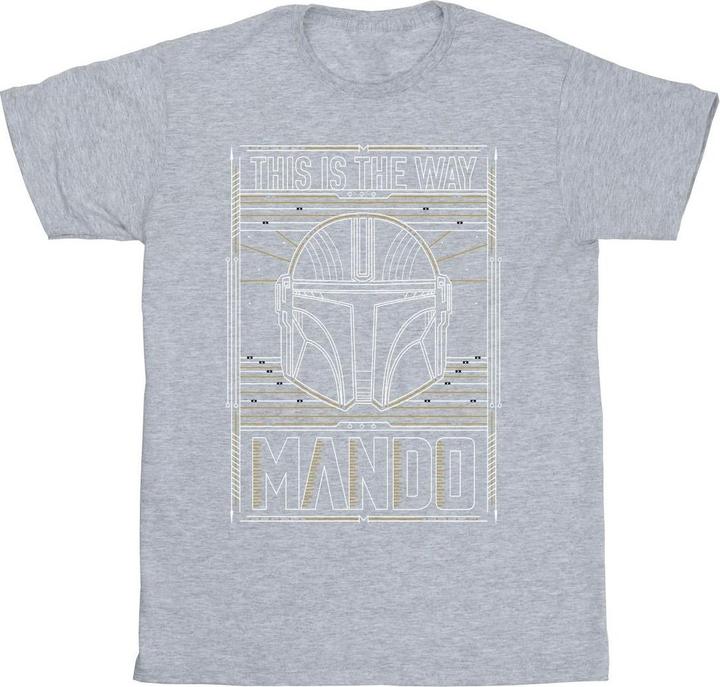 Produktbild Star Wars The Mandalorian The Way Outline Helm TShirt (3XL)