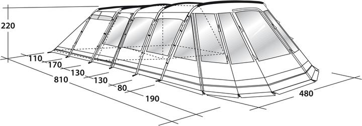 Produktbild Outwell Vermont XLP (Tunnelzelt, 56.80 kg, 7 Personen)