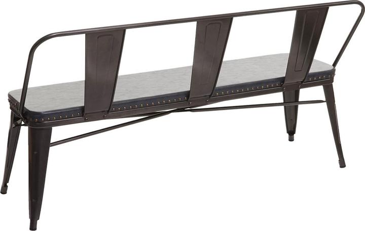 Image du produit Swisshandel24 Banquette 3 places, banquette vestiaire salle à manger, similicuir Chesterfield Industrial (153 cm)