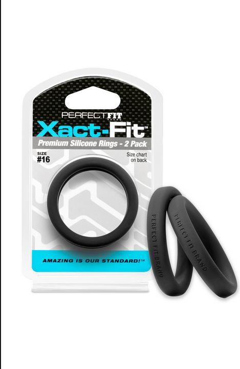 Actual product image PerfectFitBrand #16 Xact-Fit Cockring 2-Pack (4.10 cm)