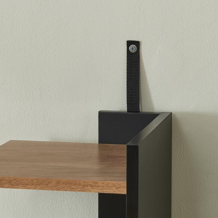 Produktbild En.Casa Fernsehschrank Rauki 233x31x141 cm Schwarz/Mango-Holzoptik