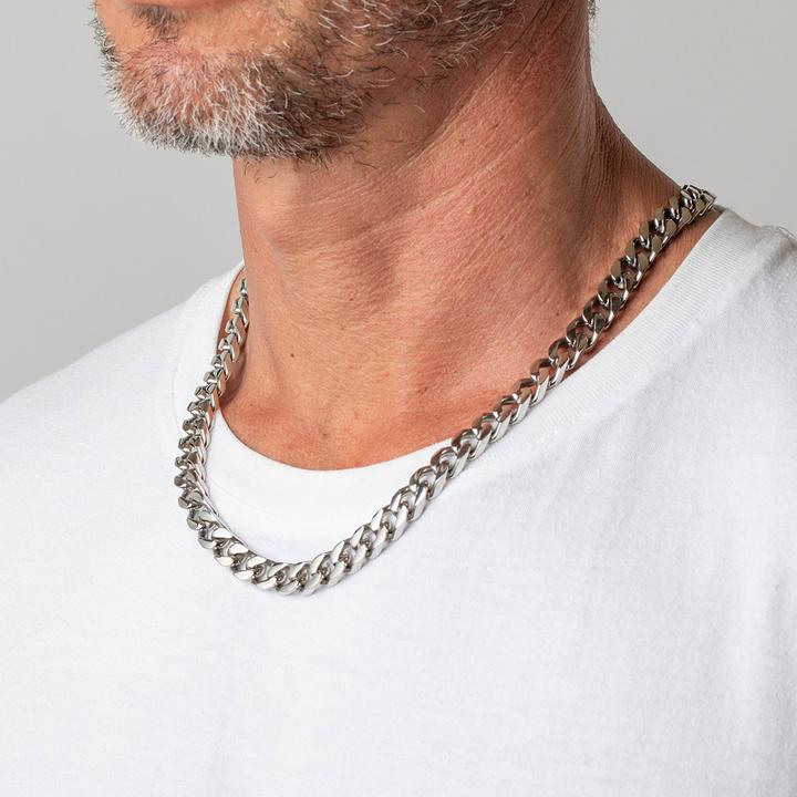 Actual product image Lotus Style - Massive steel necklace for men Men inack LS1933-1 / 1 (M) (Stainless steel)
