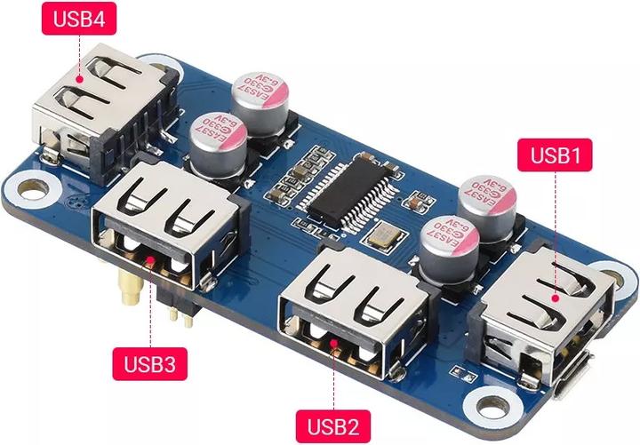 Immagine prodotto WaveShare 4-Port USB Hat Hub