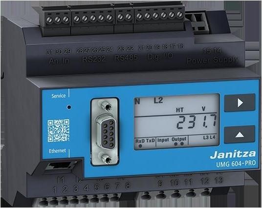 Actual product image Janitza UMG 604-PRO 24 V power quality analyser Power quality analyser UMG 604-PRO