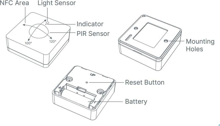 Actual product image Milesight iot lorawan cowork pir & light sensor