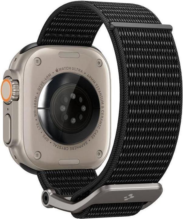 Actual product image Spigen Durapro Flex band for Apple Watch 4 / 5 / 6 / 7 / SE (42 / 44 / 45 mm) black (42 mm, 44 mm, 45 mm, Nylon)