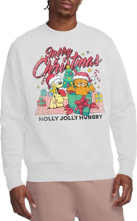 Actual product image Garfield Unisex Adult Merry Christmas Sweatshirt (XL)