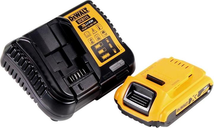 Image du produit DeWalt DCR 027 D1 Radio sans fil DAB+ 10,8-18,0 V + 1x batterie 2,0 Ah + chargeur (DAB+ DAB, FM, Bluetooth)