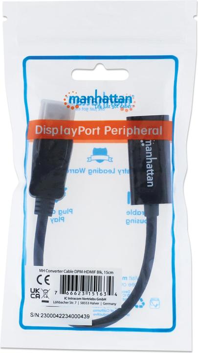 Immagine prodotto Manhattan DisplayPort chiuso (0.20 m, DisplayPort)