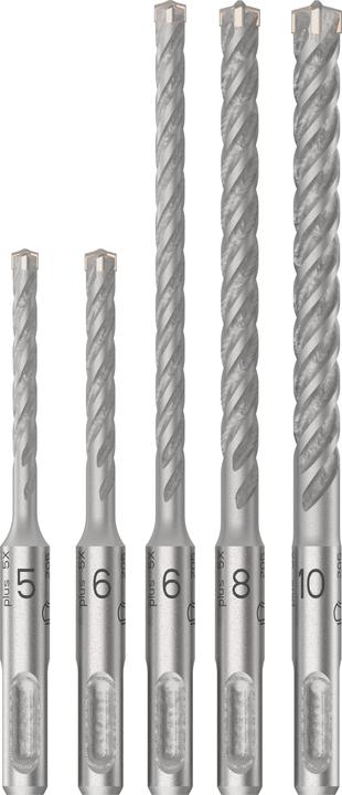Bosch Zubehör PRO SDS plus-5X Set de forets marteau, 5/6/6/8/10 mm, 5 pcs. (10.00 millimètres, 5.0 millimètres, 8.0 millimètres, 6.0 millimètres)