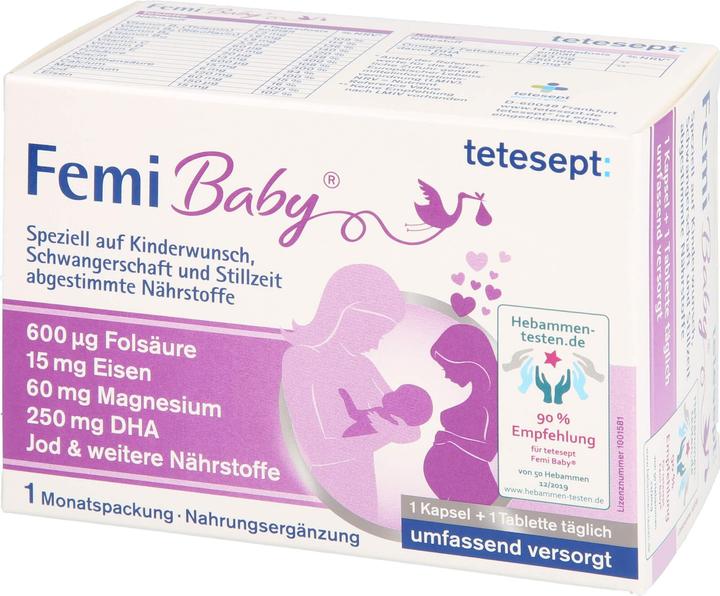 Actual product image Tetesept Femi Baby (60 Piece, Capsules, Pills, 61.80 g)
