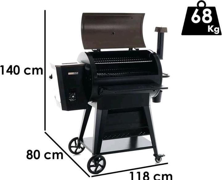 Produktbild Royal Food RFPB 3570 Pelletgrill mit Grillrost aus Edelstahl Kochfläche 72x49 cm