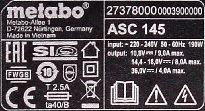Actual product image Metabo Basis-Set (18 V)