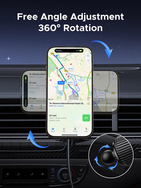 Image du produit Ugreen Magnetic Car Wireless Charger W708 15W (15 W)