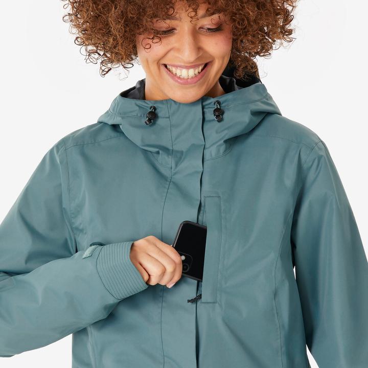Produktbild Quechua Wanderjacke Damen wasserdicht - NH500 grün (S)