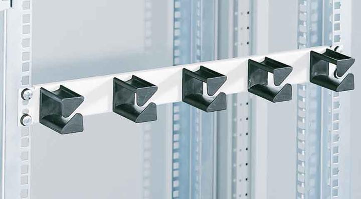 Actual product image Schäfer Shop 482.6 mm (19") cable entry panels 1U, RAL 7035, packed