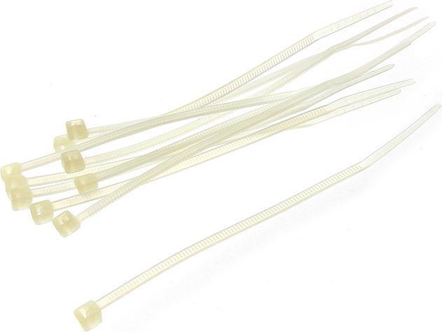 Actual product image InLine ® Cable ties, length 100 mm, width 2.5 mm, natural, 100 pieces (Plastic cable ties, 100 mm, 100 pcs.)
