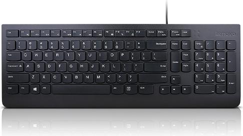 Actual product image Lenovo Essential Wired Keyboard (US, Cable)