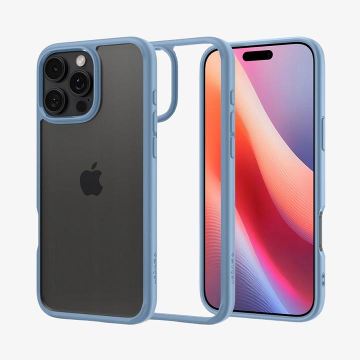 Actual product image Spigen Crystal Hybrid Case iPhone 16 Pro Max Sierra Blue (Apple iPhone 16 Pro Max)