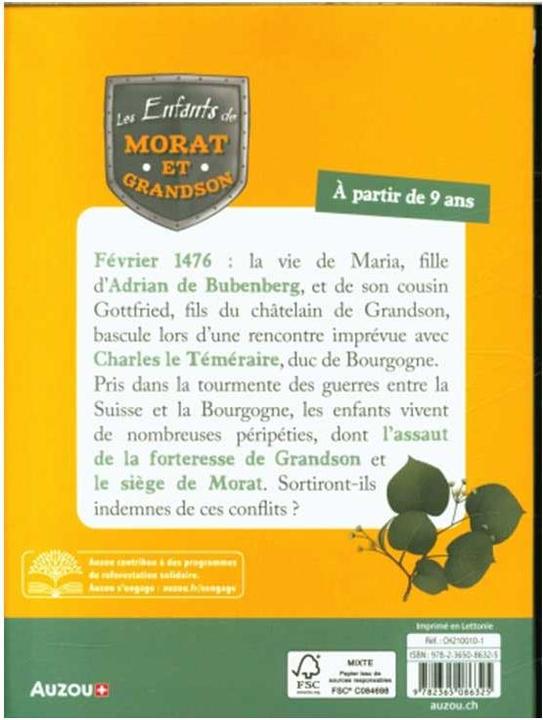 Immagine prodotto Les enfants de Morat et Grandson (Francese, Horner Eden, Maggio Olivier, 2022)