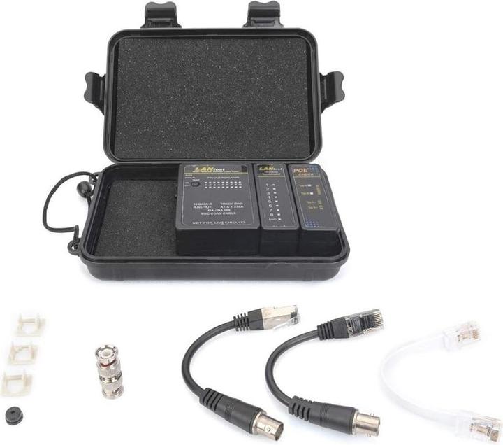 Image du produit equip Testeur de câbles réseau pour câbles RJ11/RJ12/BNC, noir