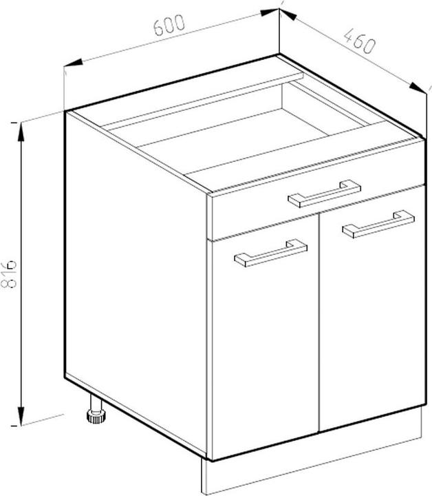 Produktbild Vicco Küchenschrank R-Line (60 x 46 x 81.5 cm)