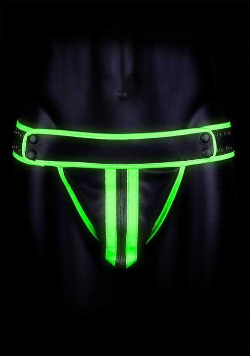 Image du produit Ouch! Striped Jock Strap - GitD/Black - S/M (S/M)