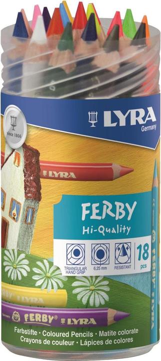 Lyra FERBY Farbstift-Set (Mehrfarbig, 18 x)