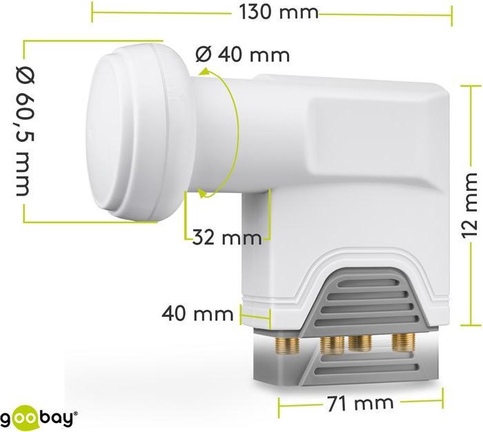 Produktbild Goobay Universal Quattro LNB (Quattro LNB, 40mm)