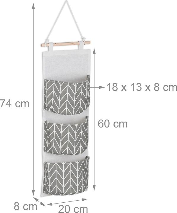Actual product image Relaxdays Hanging organiser (1 x, 20 x 8 x 74 cm)