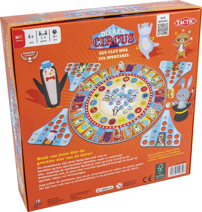 Produktbild Selecta Spielzeug Tierzirkus-Brettspiel (Niederländisch)