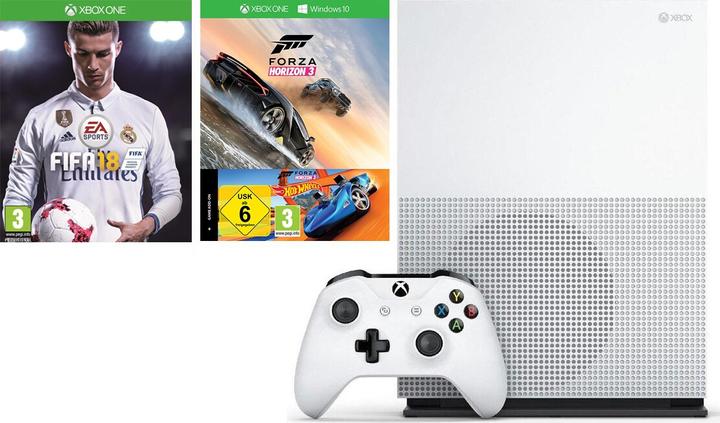 Microsoft Xbox One S 500GB, FH3 & Hot Wheels + FIFA 18 (ESD)