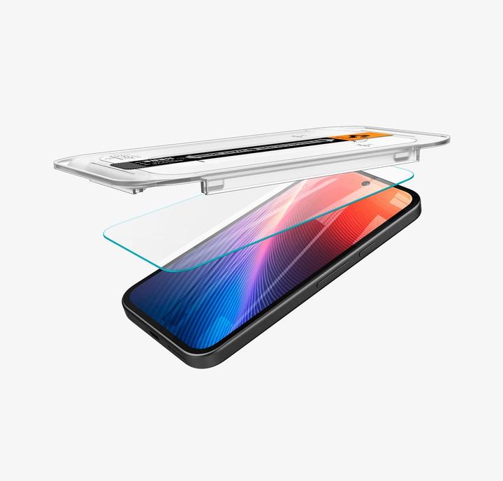 Image du produit Spigen EZ Fit Gehärtetes Glas Clear Displayschutzfolie mit Einbaurahmen Google Pixel 9a (2 pièce(s), Google Pixel 9a)