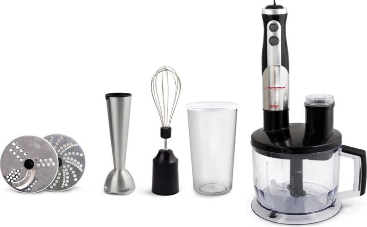 Actual product image Esperanza EKM004 Blender 0 6 l Blender Black Silver Transparent 800 W
