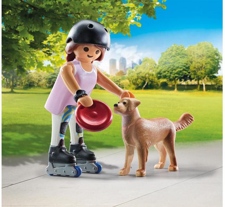 Image du produit Playmobil 71739 Femme en rollers avec retriever (71739, Playmobil City Life)