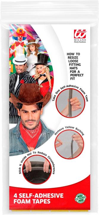 Actual product image Widmann Foam strips 4 pieces adhesive for fixing hats