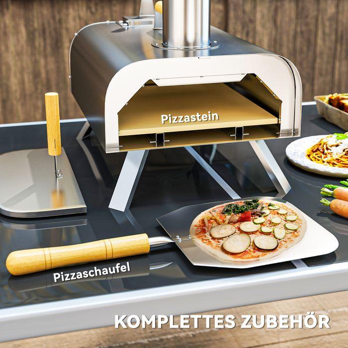 Produktbild Swisshandel24 Outdoor Pizzaofen Holzbefeuerter Pizza Ofen Edelstahl, Pizzastein (Pizzaofen Holz)